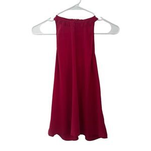 Acrobat Women’s Vintage 100% Silk Hater Tank Too Blouse Red‎ Sz Small